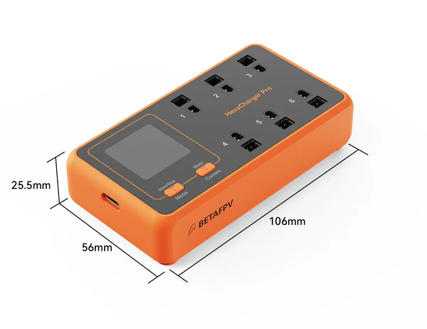 HexaCharger_Pro_1S_Charger_dimensions_600x600 HexaCharger 1S Charger Pro